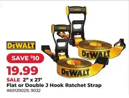 Runnings DEWALT 2 x 27' Flat or Double J Hook Ratchet Strap offer