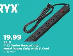 Runnings Electryx 4' 12 Outlet Heavy-Duty Metal Power Strip with 6' Cord offer