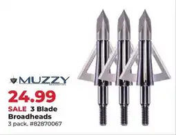 Runnings Muzzy 3 Blade Broadheads offer
