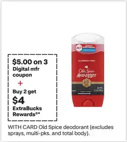 CVS WITH CARD Old Spice deodorant (excludes sprays, multi-pks. and total body) offer