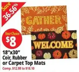Ocean State Job Lot Your Choice Coir, Rubber or Carpet Top Mats offer
