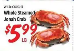 Rouses Whole Steamed Jonah Crab offer