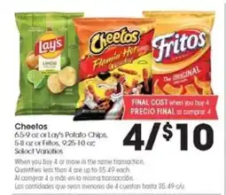 Food 4 Less Cheetos, Lay's Potato Chips, Fritos offer