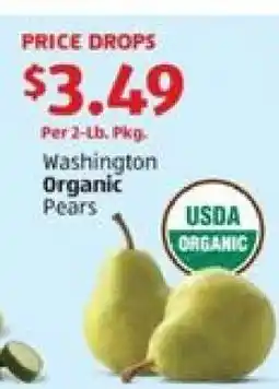 Aldi Washington Organic Pears offer