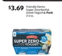 Aldi Friendly Farms Super Zero Nonfat Greek Yogurt 4-Pack offer