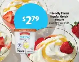 Aldi Friendly Farms Nonfat Greek Yogurt offer