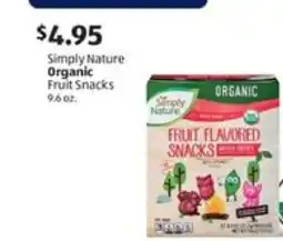 Aldi Simply Nature Organic Fruit Snacks offer