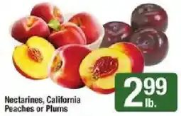 Shaw's Nectarines, California Peaches or Plums offer