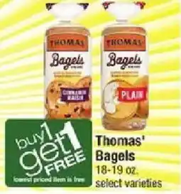 Shaw's Thomas' Bagels offer