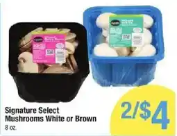 Shaw's Signature Select Mushrooms White or Brown offer