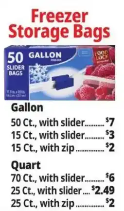 Ocean State Job Lot Food lock freezer storage bags offer