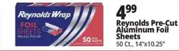Ocean State Job Lot Reynolds Wrap foil sheets offer