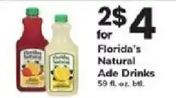 ACME Florida's Natural Ade Drinks offer