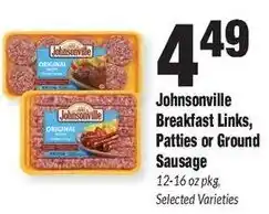 Sentry Johnsonville Breakfast Links, Patties or Ground Sausage offer