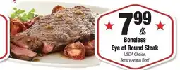 Sentry Sentry Angus Beef Boneless Eye of Round Steak offer