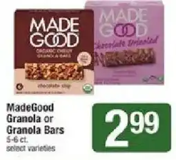 Shaw's MadeGood Granola or Granola Bars offer