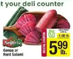 Shaw's Margherita Genoa or Hard Salami offer