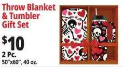 Ocean State Job Lot Throw Blanket & Tumbler Gift Set offer