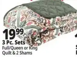 Ocean State Job Lot 3 Pc. Sets Full/Queen or King Quilt & 2 Shams offer