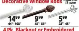 Ocean State Job Lot Decorative Window Rods offer