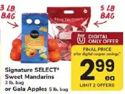 ACME Signature SELECT Sweet Mandarins or Gala Apples offer