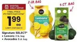 ACME Signature Select Lemons or Avocados offer