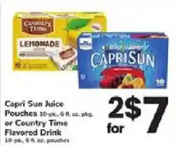 ACME Capri Sun Juice Pouches or Country Time Flavored Drink offer