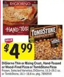 Stop&Shop DiGiorno Thin or Rising Crust, Hand-Tossed or Wood-Fired Pizza or Tombstone Pizza offer