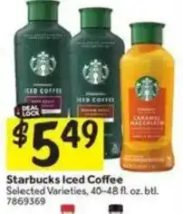 Stop&Shop Starbucks Iced Coffee offer