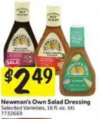 Stop&Shop Newman's Own Salad Dressing offer