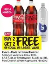 Stop&Shop Coca-Cola or Smartwater offer