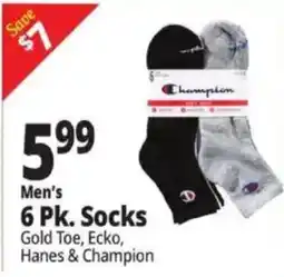 Ocean State Job Lot Men's 6 Pk. Socks offer