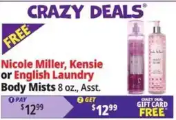 Ocean State Job Lot Nicole Miller, Kensie or English Laundry Body Mists offer