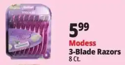 Ocean State Job Lot Modess 3-Blade Razors offer