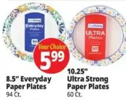 Ocean State Job Lot Your Choice Everyday or Ultra Strong Paper Plates offer