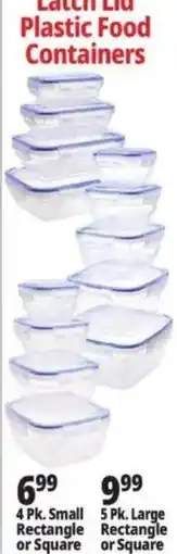 Ocean State Job Lot Latch Lid Plastic Food Containers offer