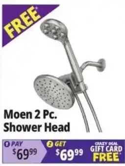 Ocean State Job Lot Moen 2 Pc. Shower Head offer