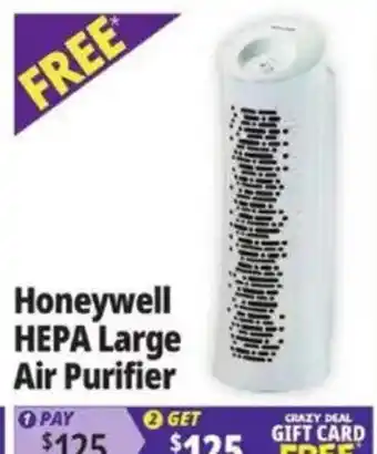 Ocean State Job Lot Honeywell hepa large air purifier offer