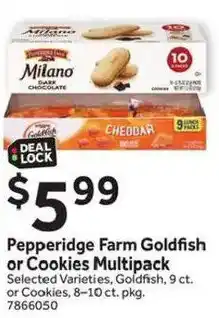 Stop&Shop Pepperidge Farm Goldfish or Cookies Multipack offer