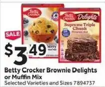Stop&Shop Betty Crocker Brownie Delights or Muffin Mix offer