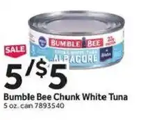 Stop&Shop Bumble Bee Chunk White Tuna offer