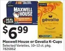 Stop&Shop Maxwell House or Gevalia K-Cups offer