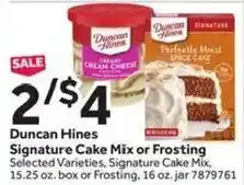 Stop&Shop Duncan Hines Signature Cake Mix or Frosting offer