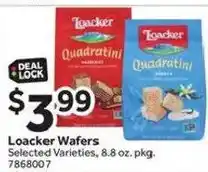 Stop&Shop Loacker Wafers offer