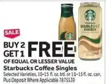 Stop&Shop Starbucks Coffee Singles offer