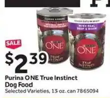 Stop&Shop Purina ONE True Instinct Dog Food offer