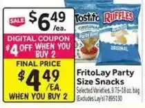 Stop&Shop Frito Lay Party Size Snacks offer