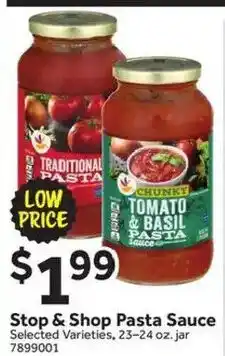 Stop&Shop Stop & Shop Pasta Sauce offer