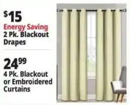 Ocean State Job Lot Energy Saving Blackout Drapes offer