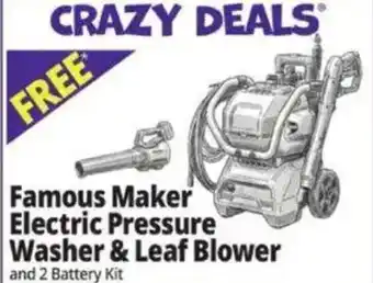 Ocean State Job Lot Famous Maker Electric Pressure Washer & Leaf Blower offer